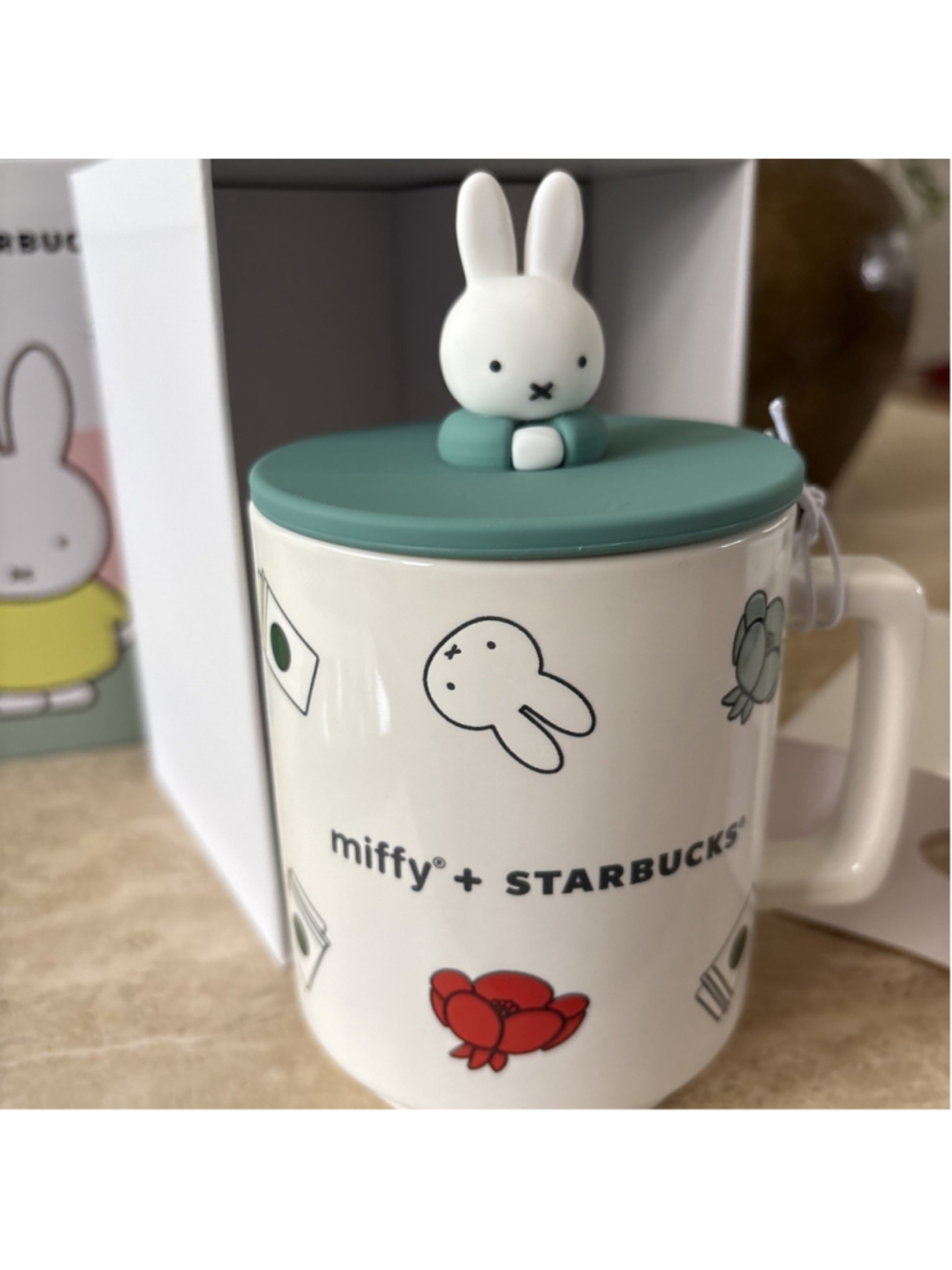 Starbucks Miffy Ceramic Mug 12oz Lid New In Box